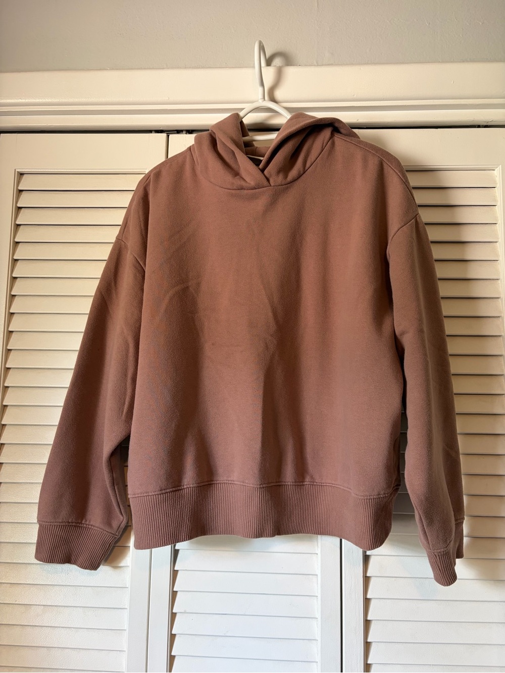 a new day Hoodie in Mauve Brown